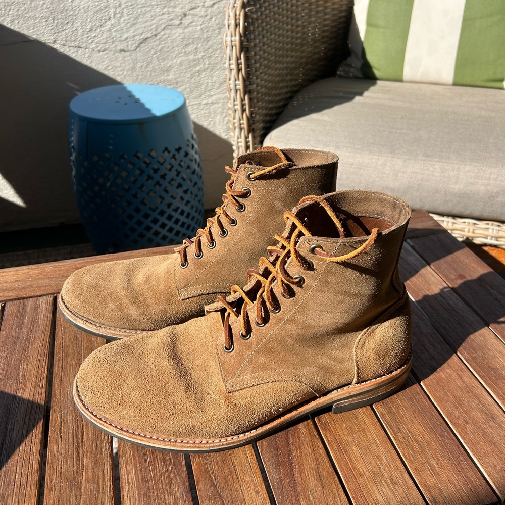 Oak Street Bootmakers Trench Boot in Natural Roughout, Size 10.5